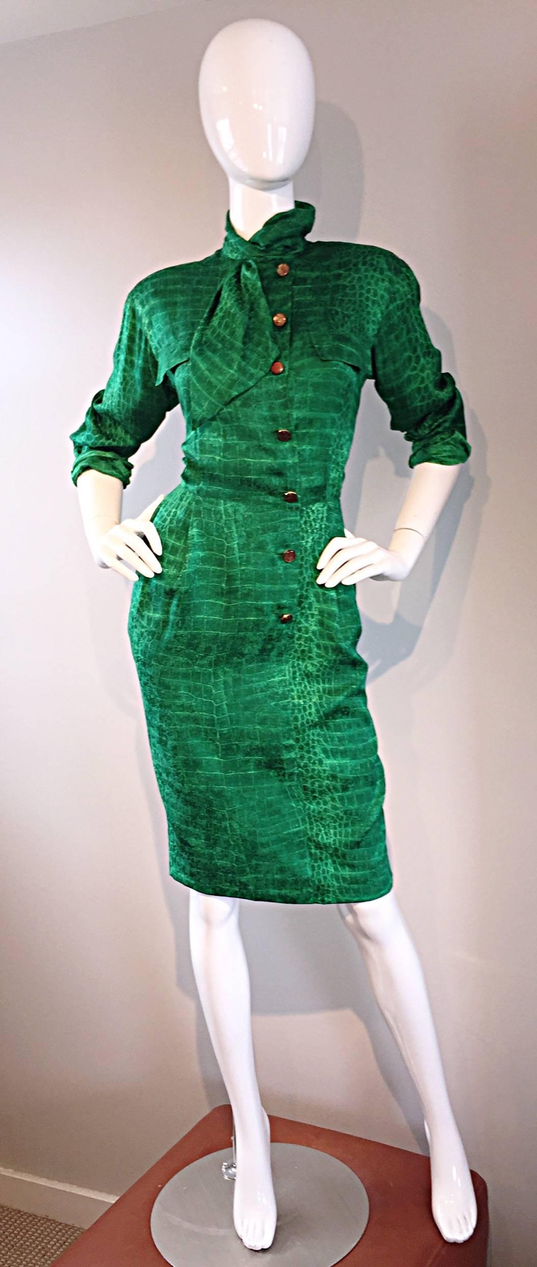 alligator print dress