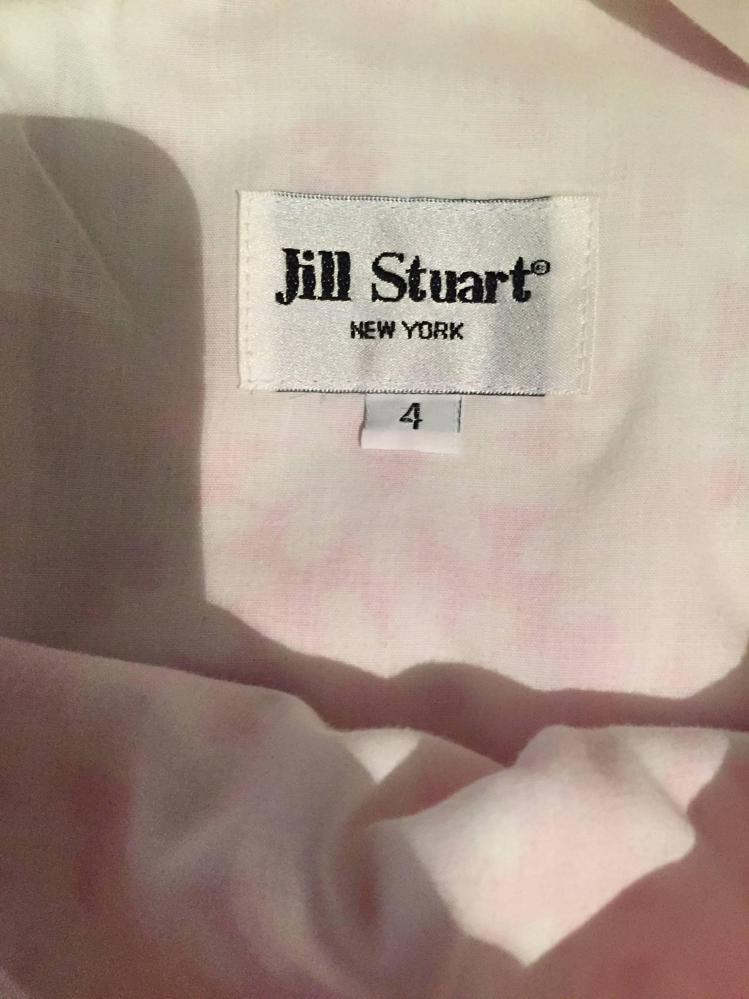 Adorable 1990s Jill Stuart Pink + White Daisy Print A - Line 90s Babydoll Dress  For Sale 5