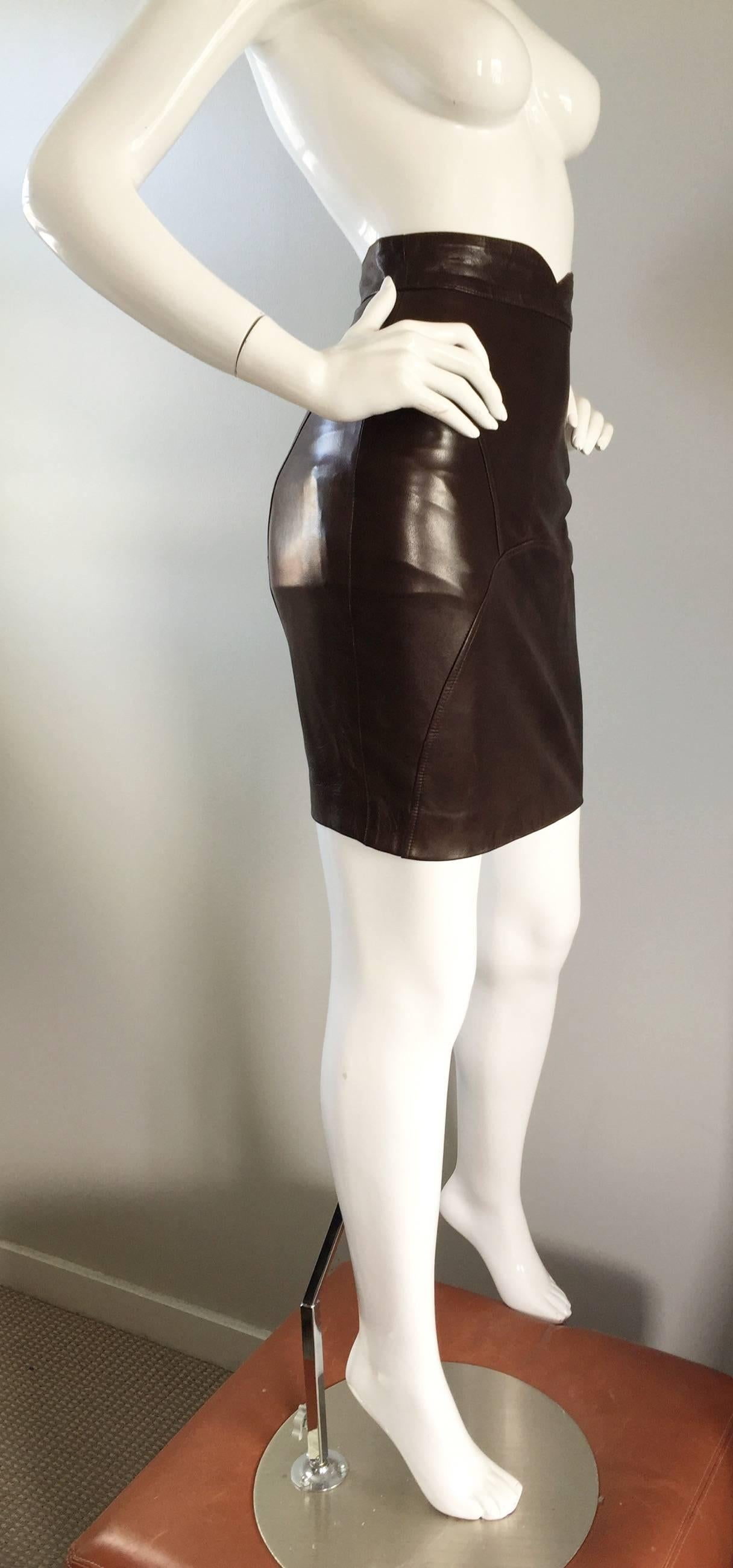 90s leather skirt