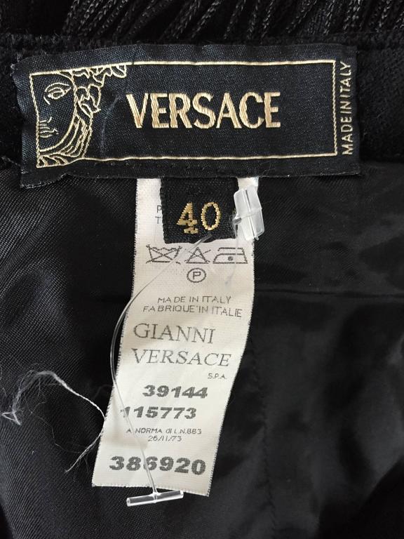 Rare 1990s Gianni Versace Couture Black ' Bondage ' Vintage Bodycon ...