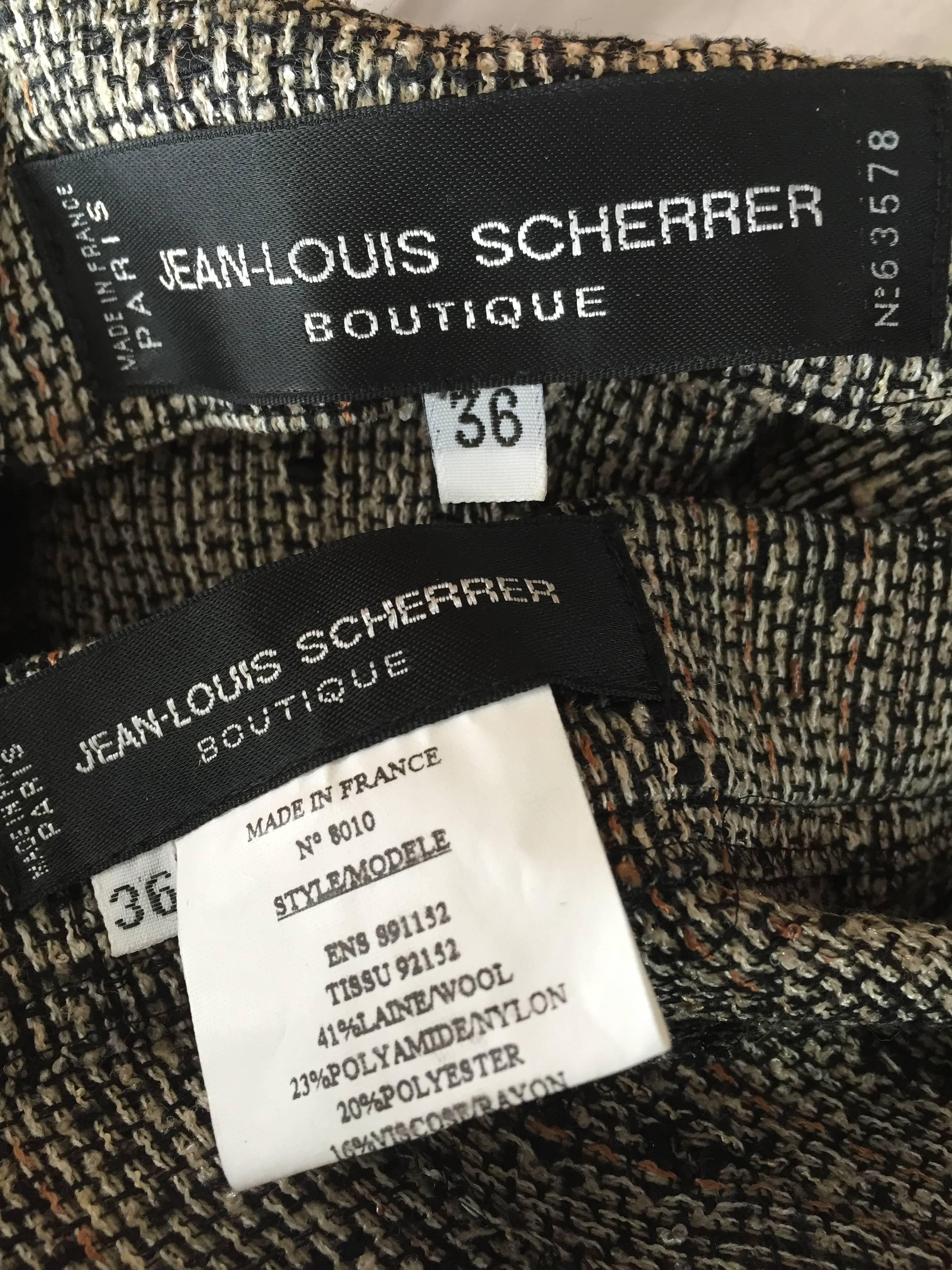 Jean - Jean-Louis Scherrer Coture numerato Vintage Gray Le Smoking Pant Suit Ensemble 5