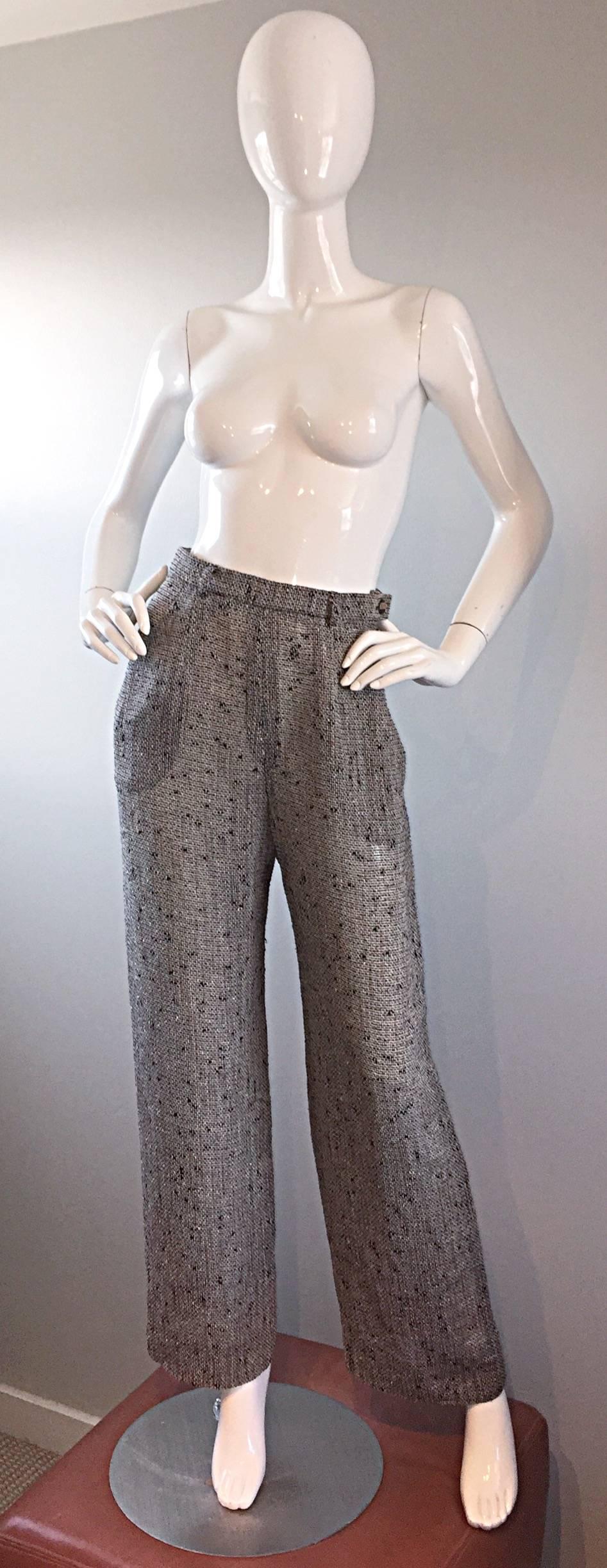 Jean - Jean-Louis Scherrer Coture numerato Vintage Gray Le Smoking Pant Suit Ensemble 2