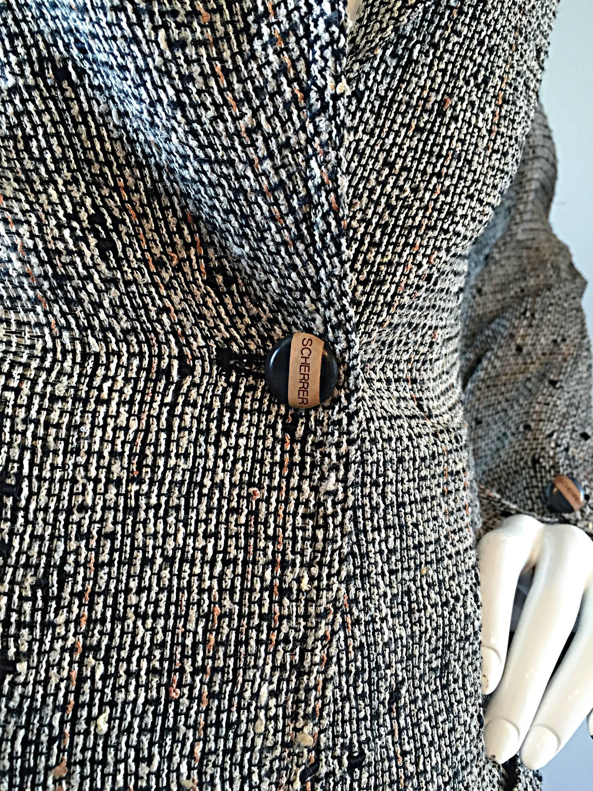 Grigio Jean - Jean-Louis Scherrer Coture numerato Vintage Gray Le Smoking Pant Suit Ensemble