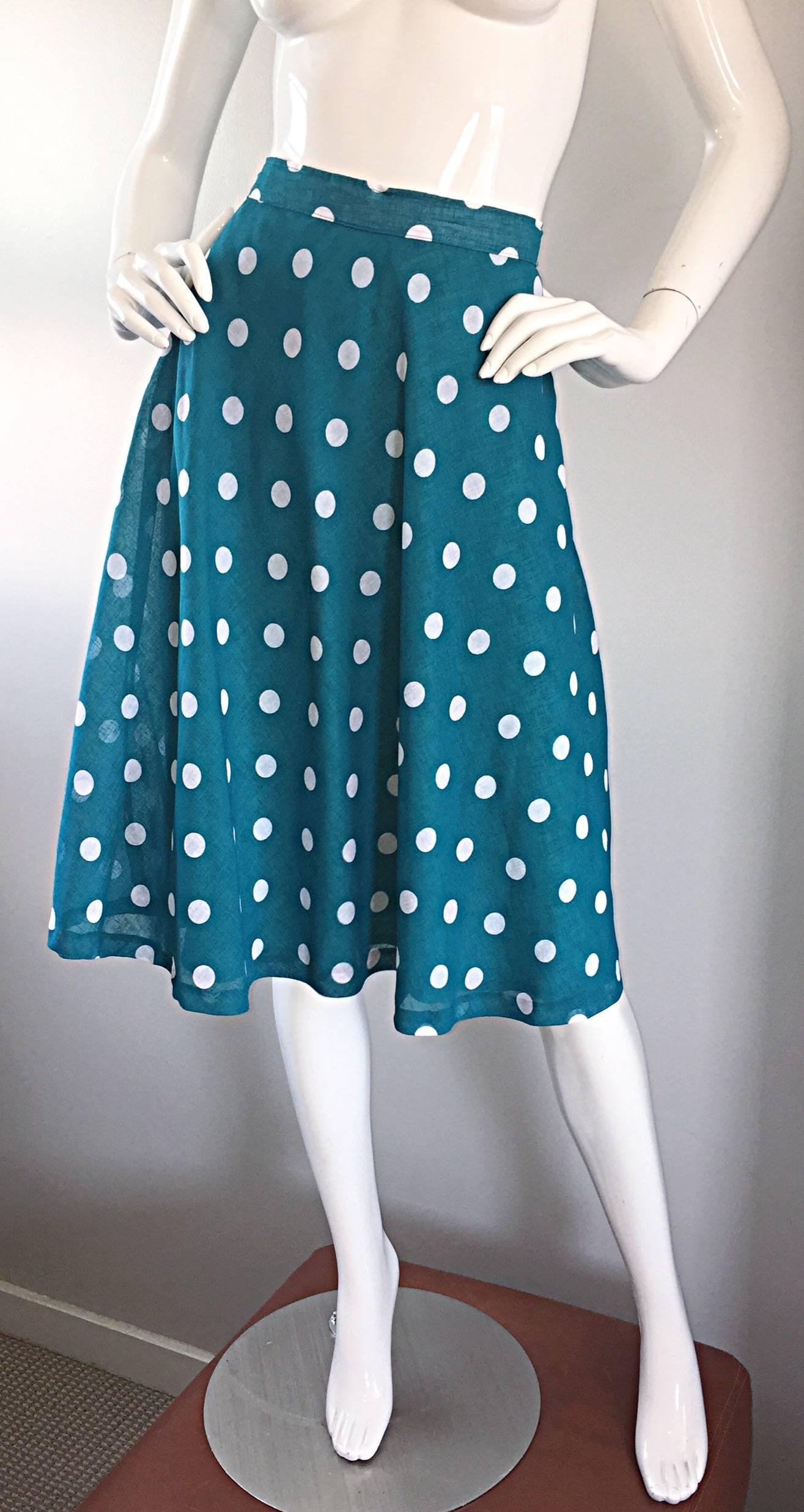 1950s polka dot skirt