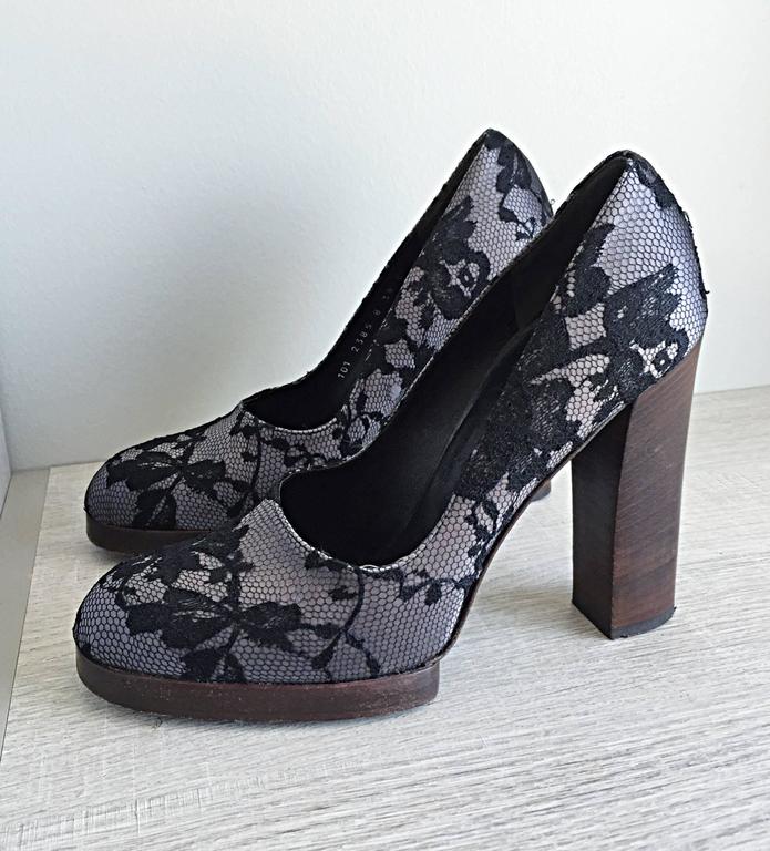 gucci lace heels