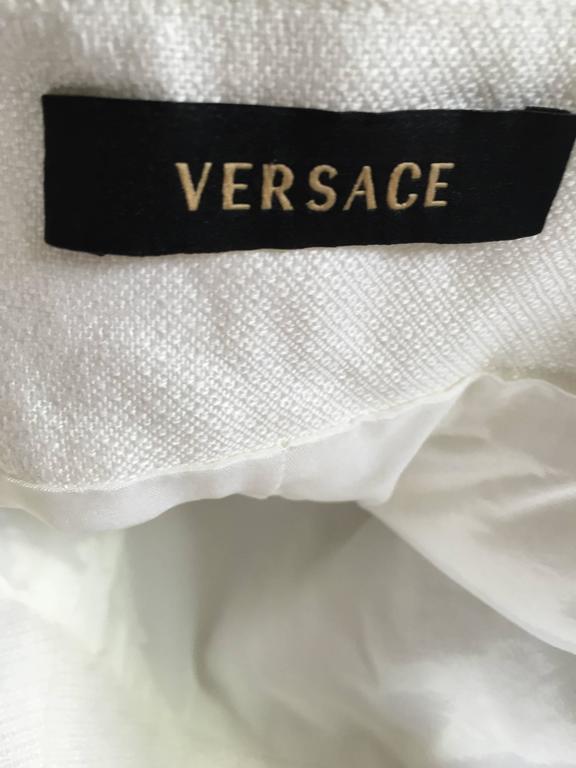 Rare 1990s Gianni Versace White Bondage BodyCon Vintage Dress w/ Medusa ...