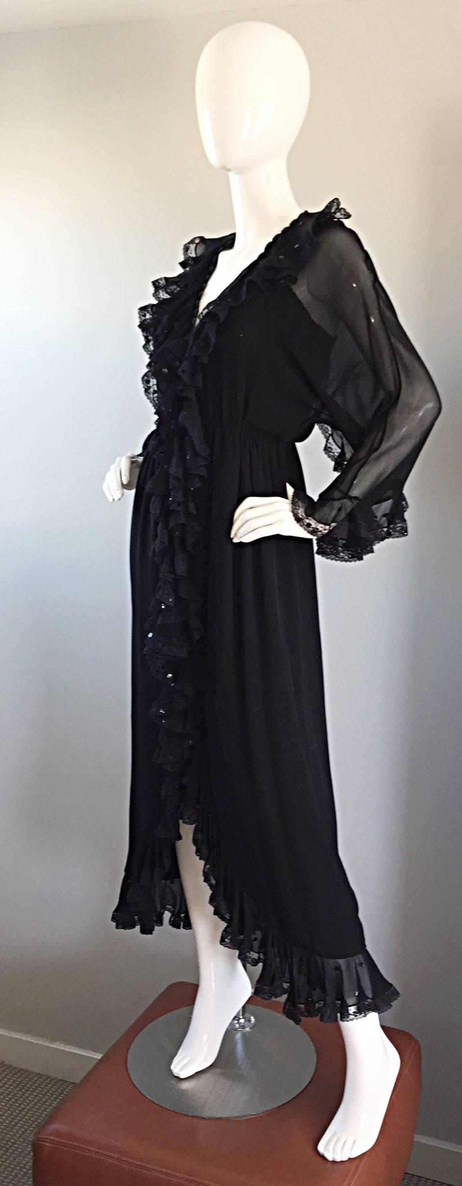 black 70s dress