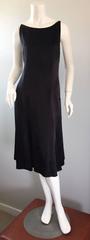 Chanel Black Silk 20s Inspired Cage Back Flowy Dress by Karl Lagerfeld