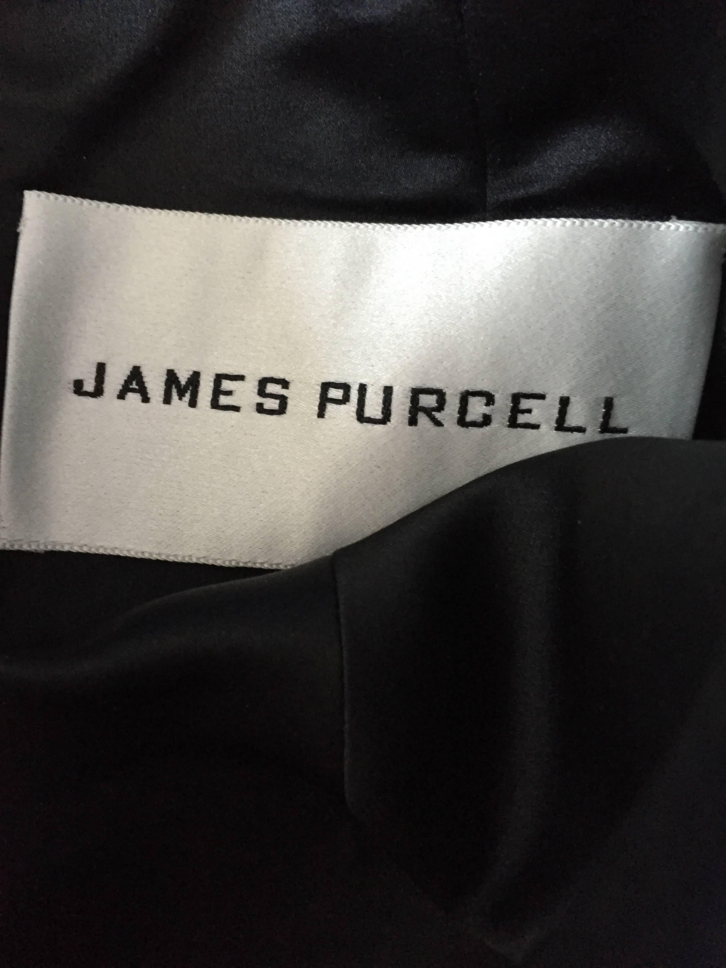 1990s James Purcell Couture Seda Sin Tirantes Vintage 90s Little Black Dress LBD en venta 5