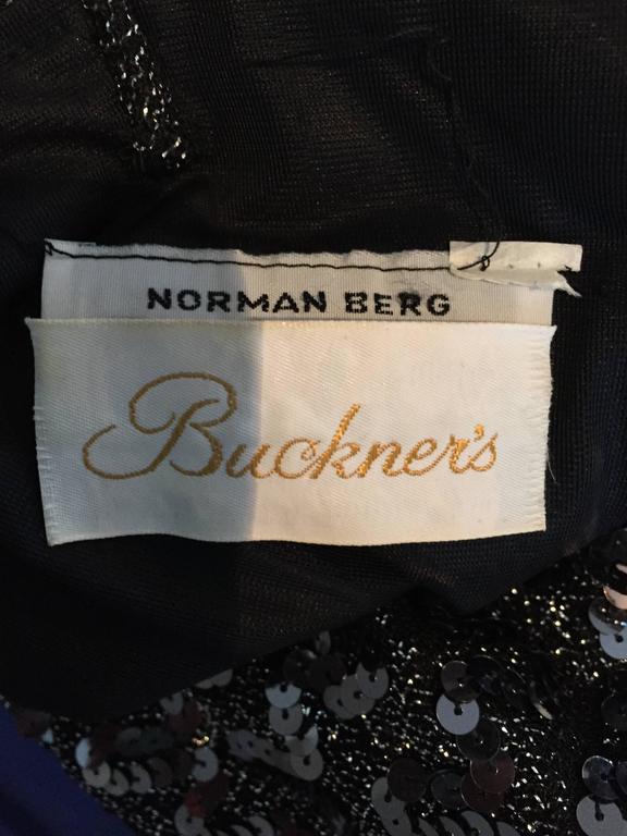 Amazing 1970s Norman Berg for Buckner's Silver Sequin Knit Vintage ...