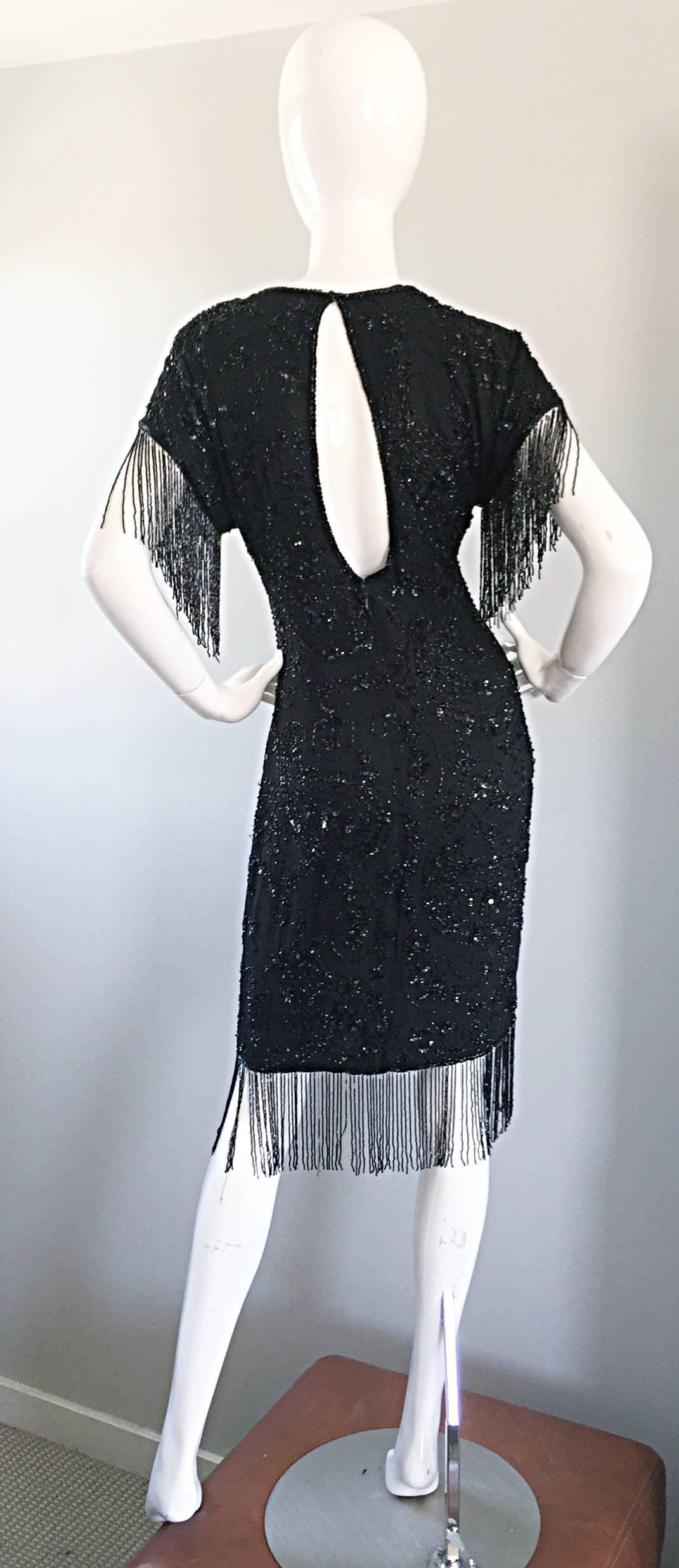 vintage oleg cassini sequin dress