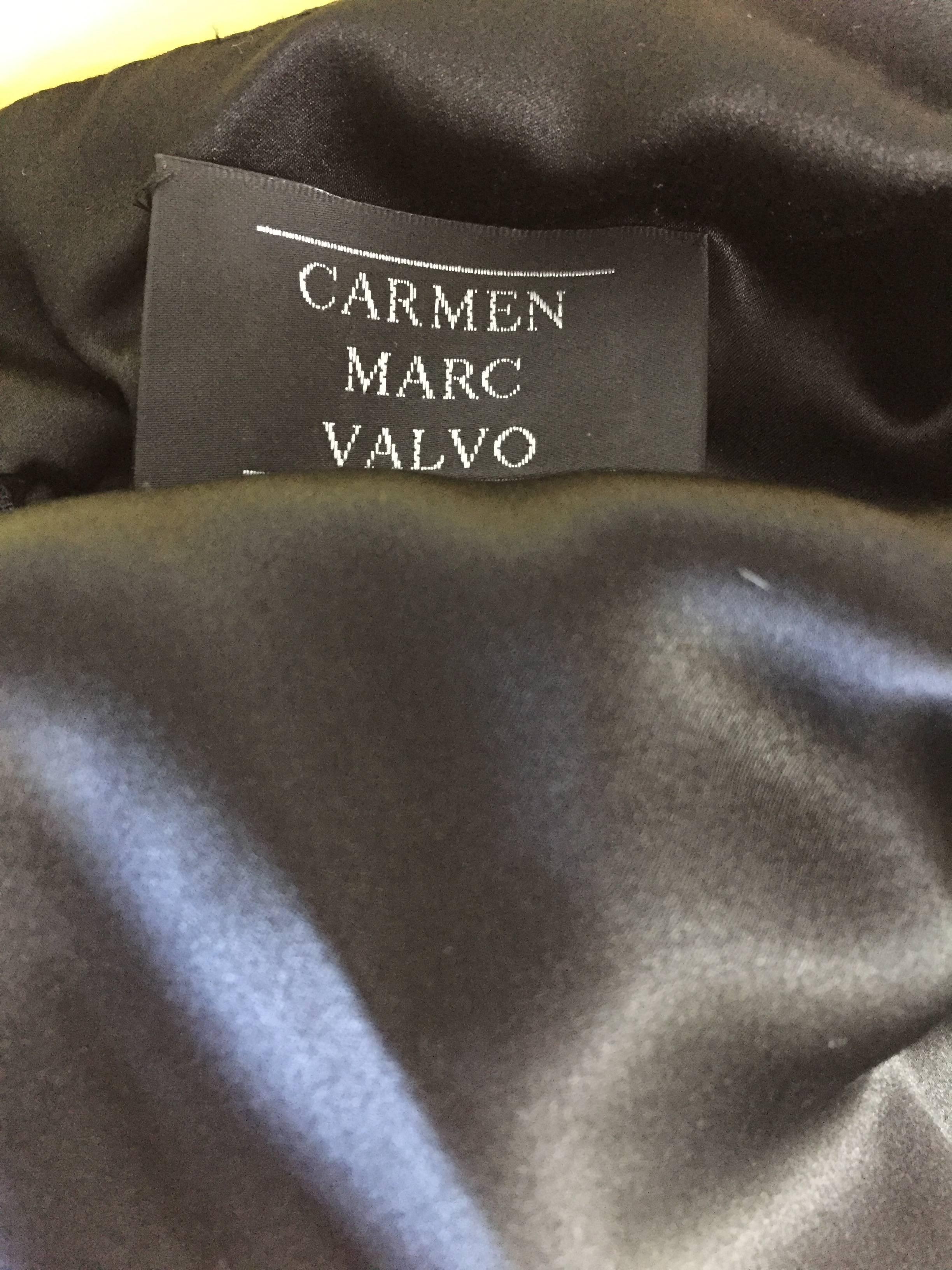 Carmen Marc Valvo Black Silk Knife Pleated Size 10 Halter Silk 1990s 90s Dress  3