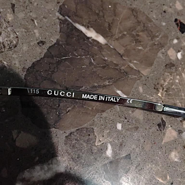 Rare Tom Ford For Gucci Blue Gray Rimless Rhinestone