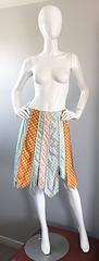 Rare 1990s Paul Smith Polka Dot ' Tie ' Asymmetrical Vintage A - Line Boho Skirt