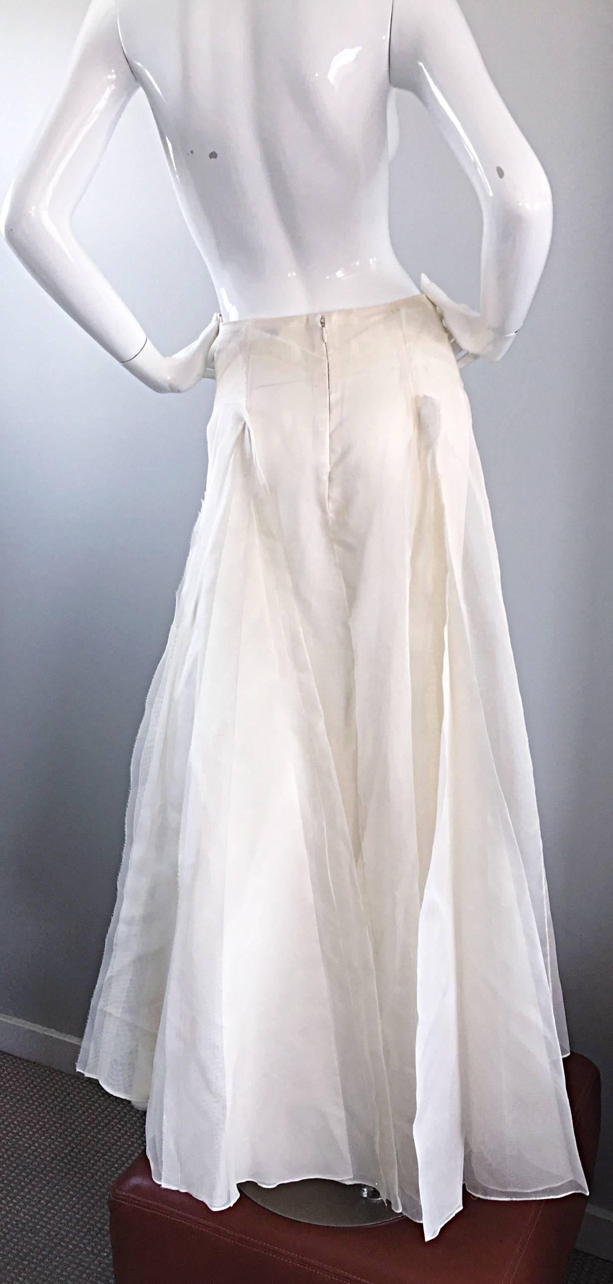 Vintage Carolina Herrera Ivory Silk Faille ' Patchwork ' Ball Evening ...