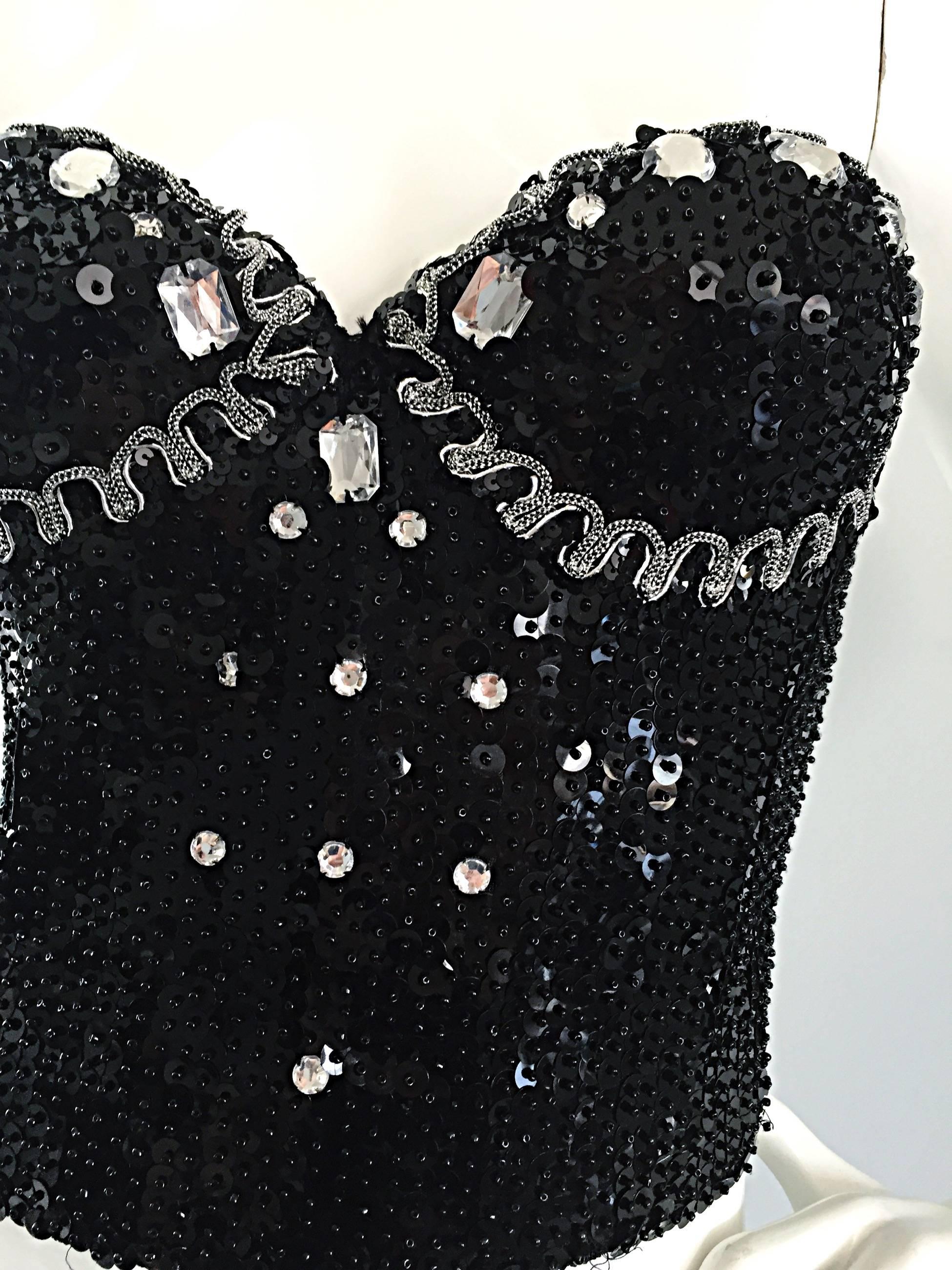 black beaded corset