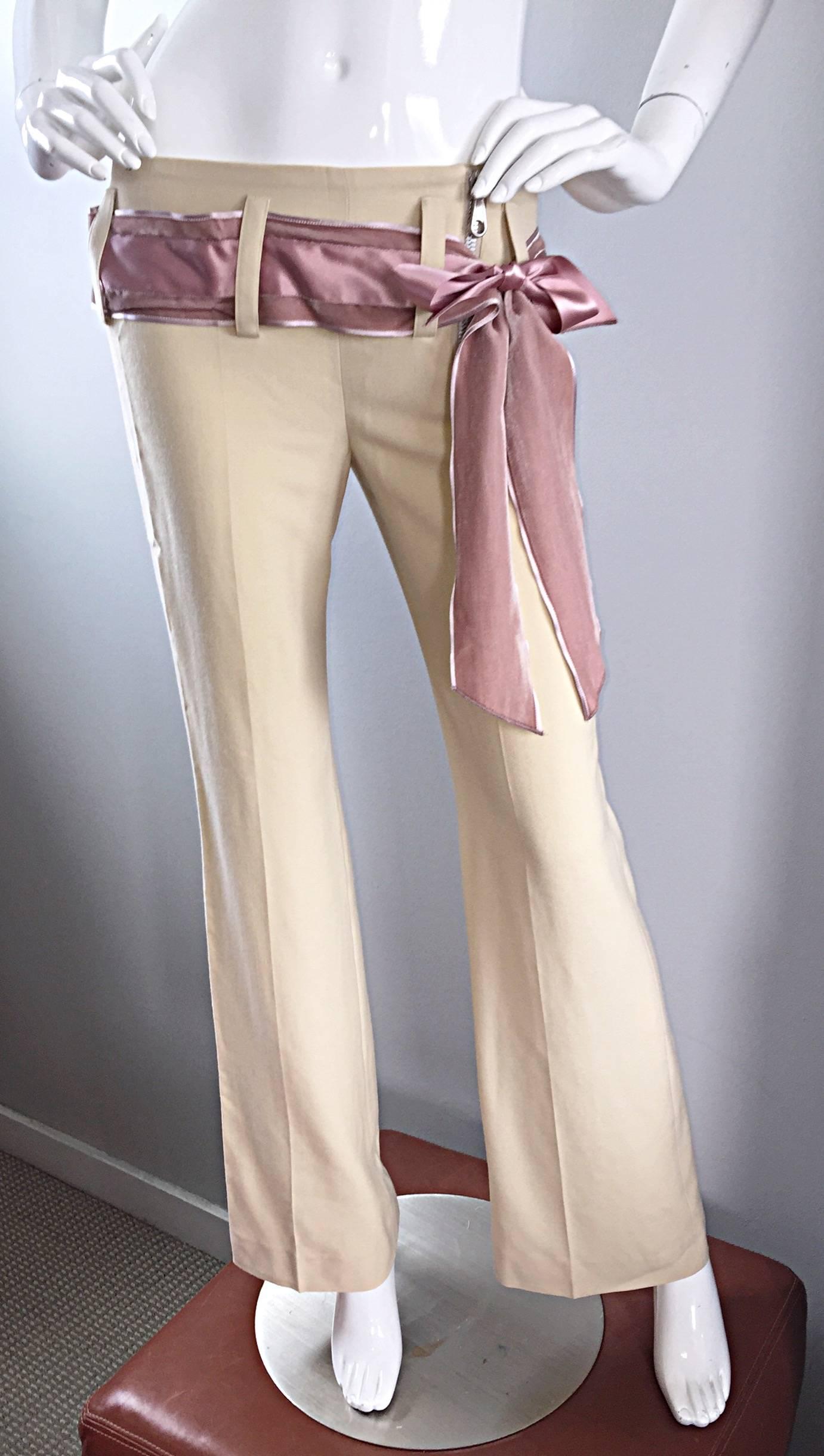 pink low rise pants