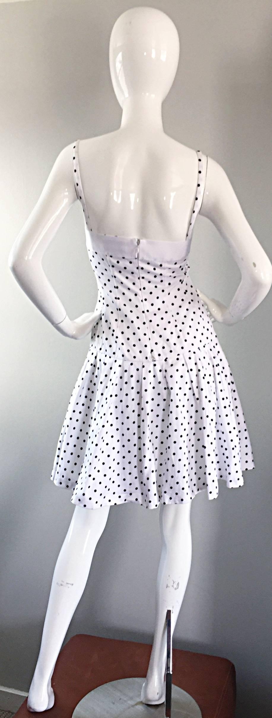 polka dot fit and flare dress
