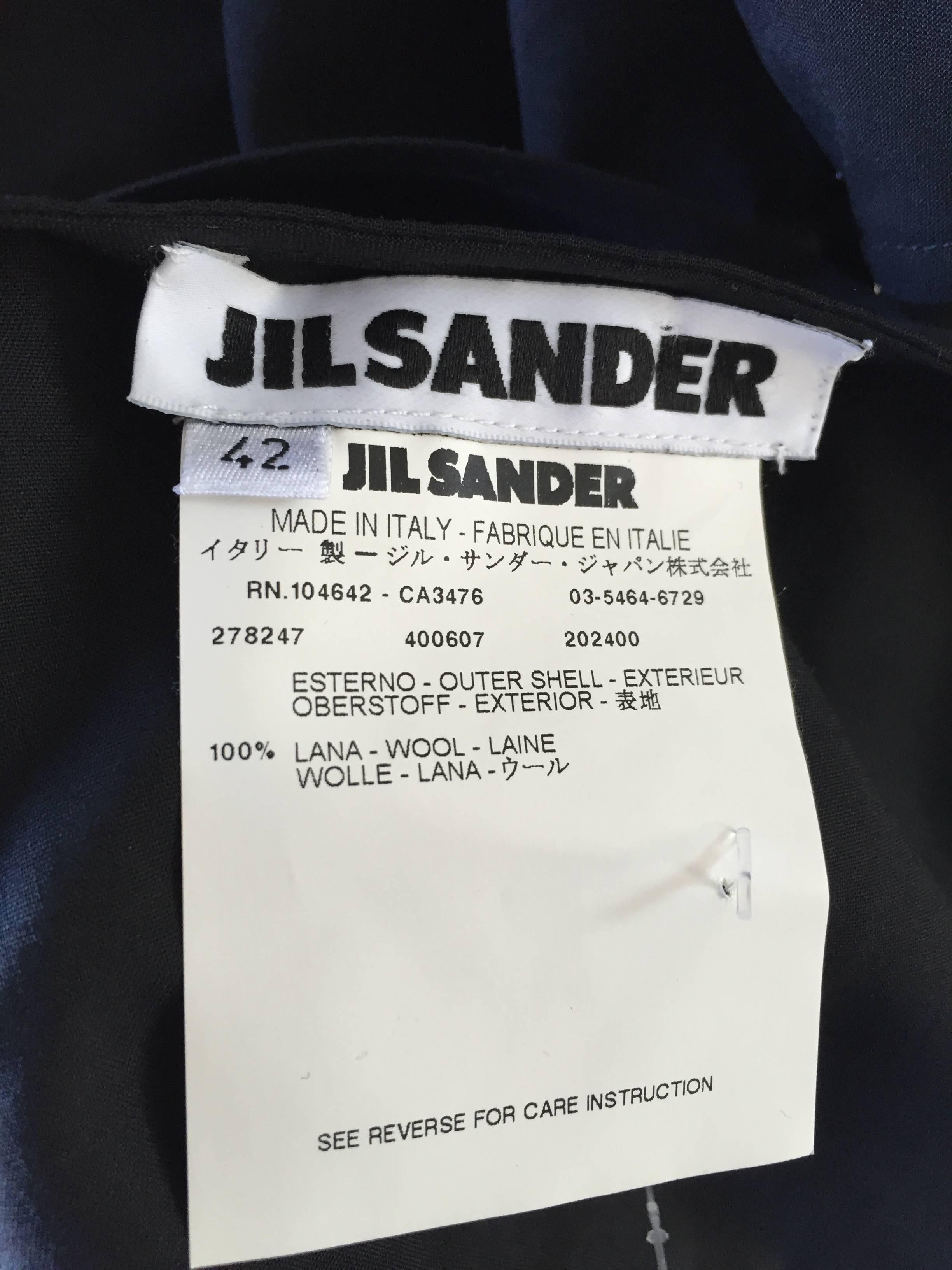 1990s Jil Sander Minimalist Black Deconstructed Asymmetrical Draped Dress 90s For Sale 3