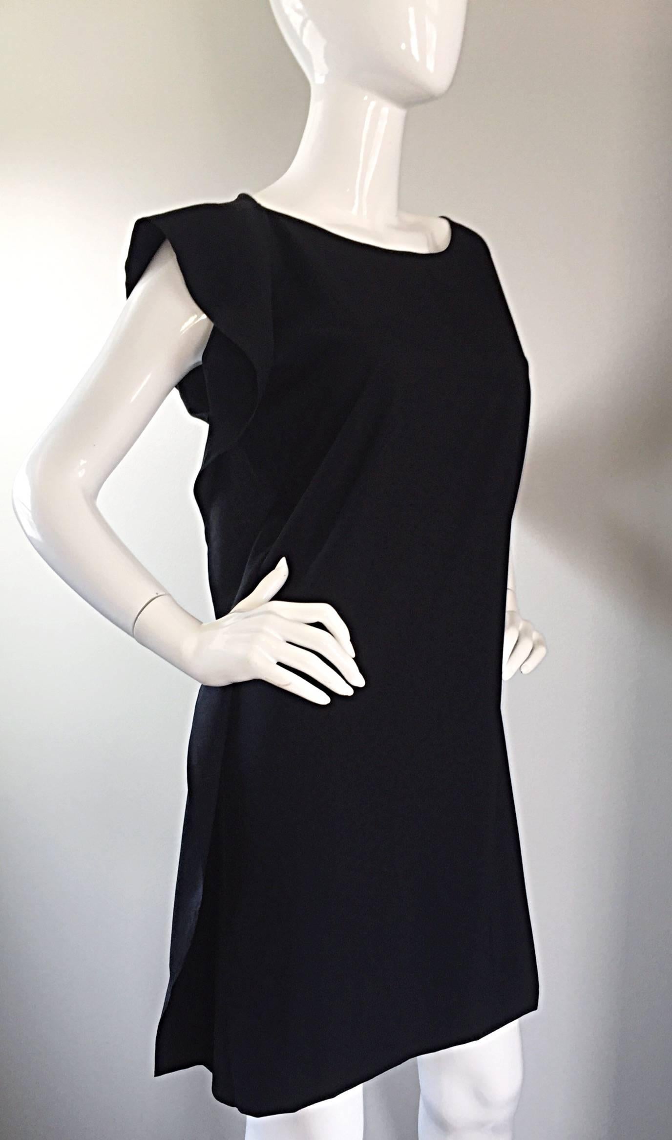 minimalist black dress