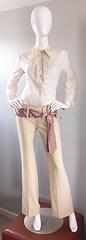 Alexander McQueen NWT Lightweight Cotton Ivory Crochet Pussycat Bow Blouse