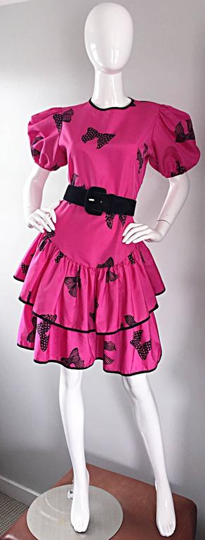 Rare 80s Betsey Johnson Punk Label Hot Pink + Black Bow Print Novelty Dress  at 1stDibs | betsey johnson pink dress, betsey johnson 1980s, betsey  johnson pink label