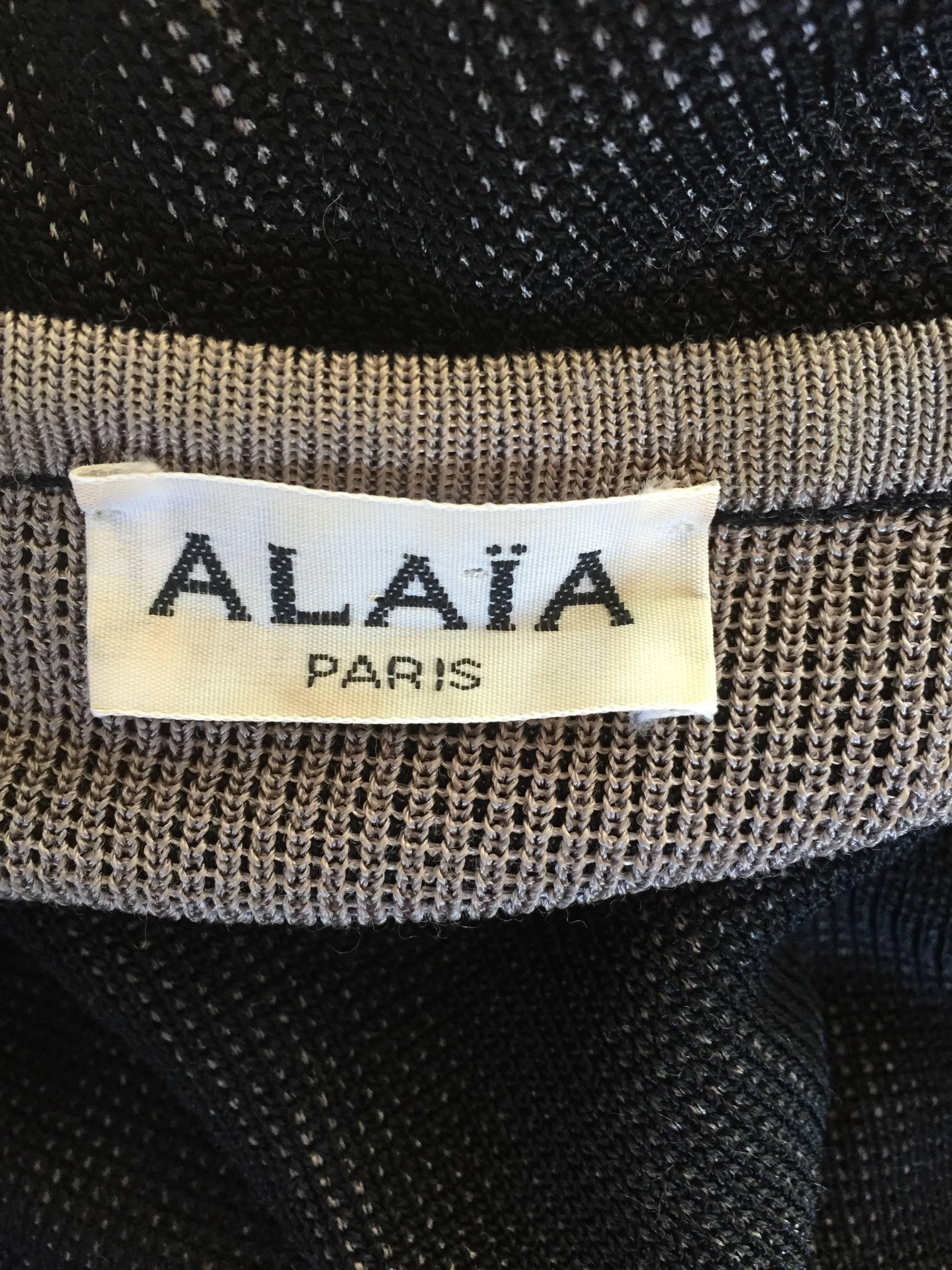 1980s Azzedine Alaia Black Dolman Sleeve Vintage 80s Mini Dress or Sweater For Sale 6