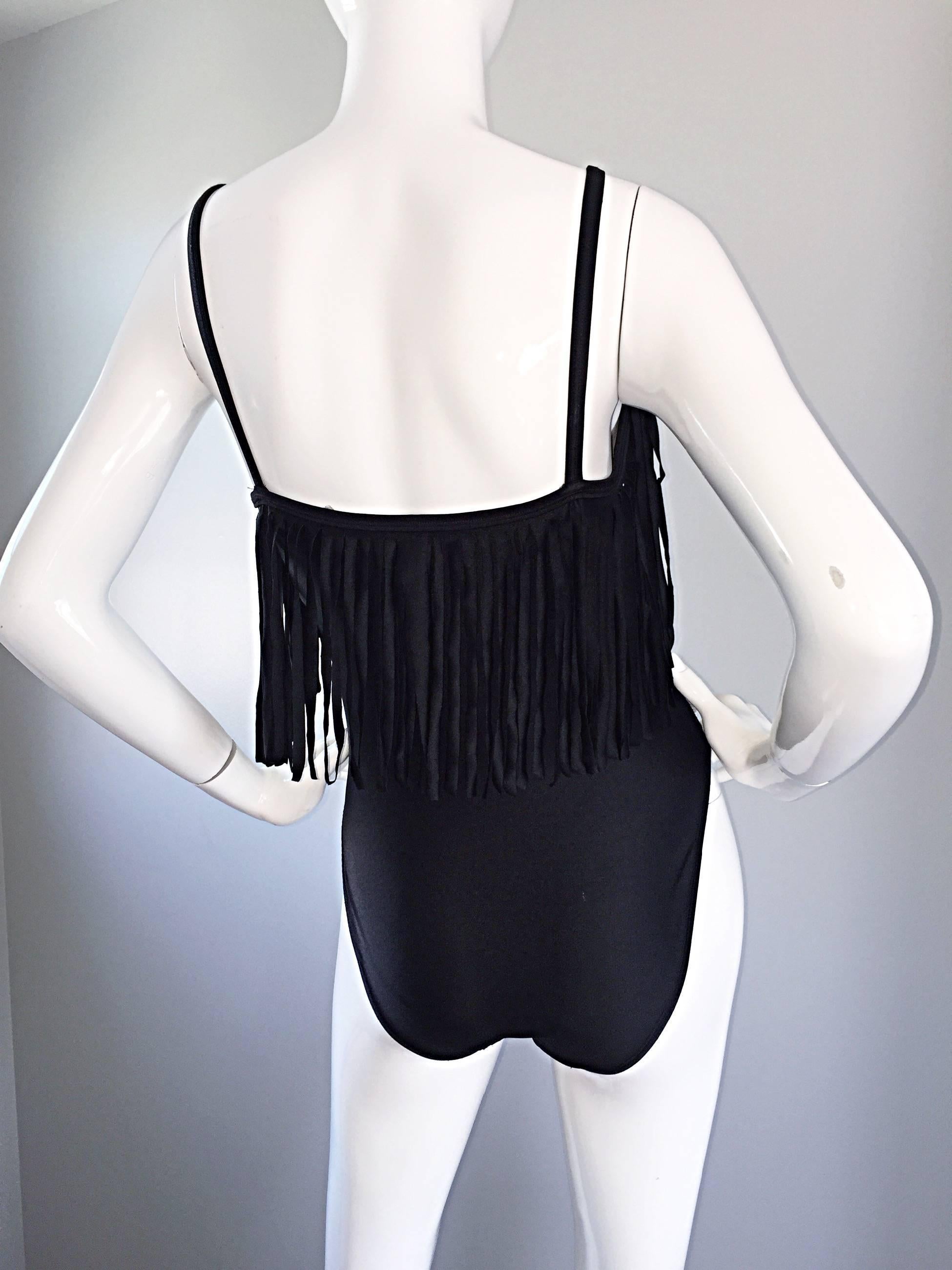 fringe one piece swimsuit