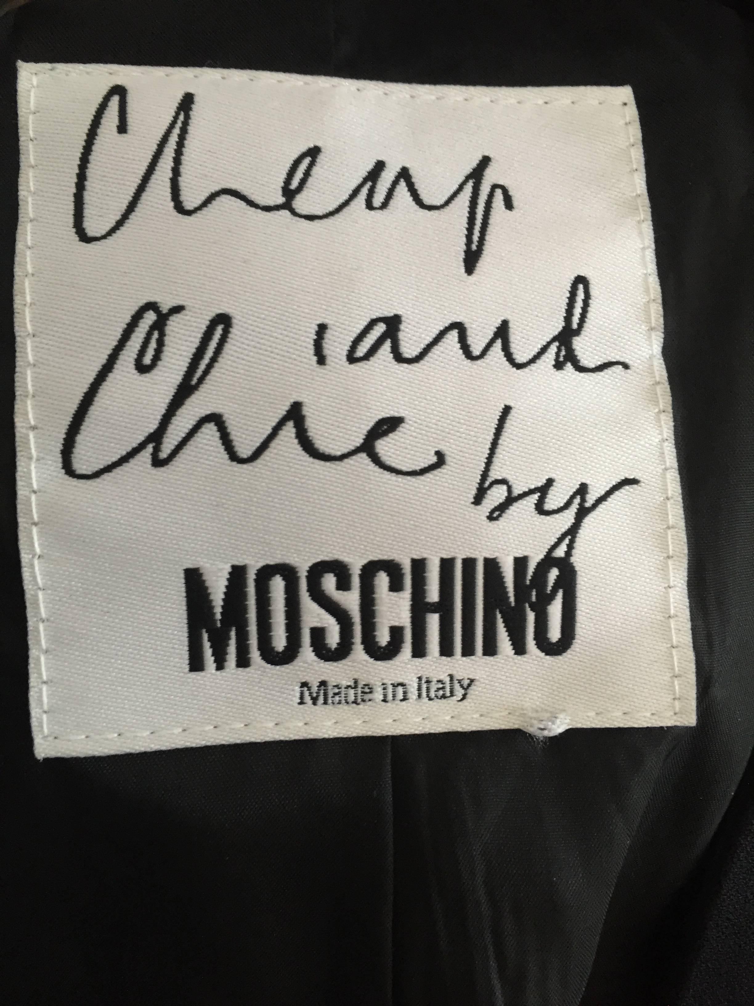 Vintage Moschino Cheap & Chic Black ' Tassel ' 1990s 90s Cropped Bolero Jacket  6