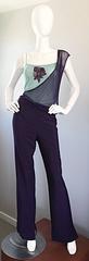 Escada Purple Sz 8 High Waist Flare Leg Boot Cut Regal Egg Plant Trousers Pants