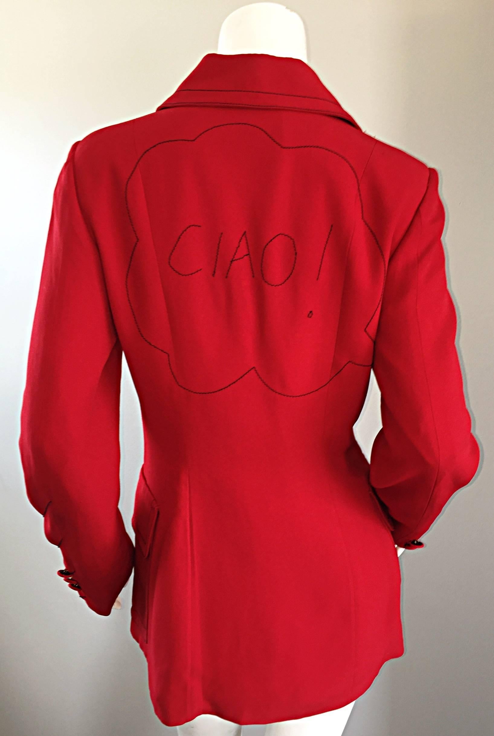 Vintage Moschino Cheap & Chic Red ' Olive Oyl ' 