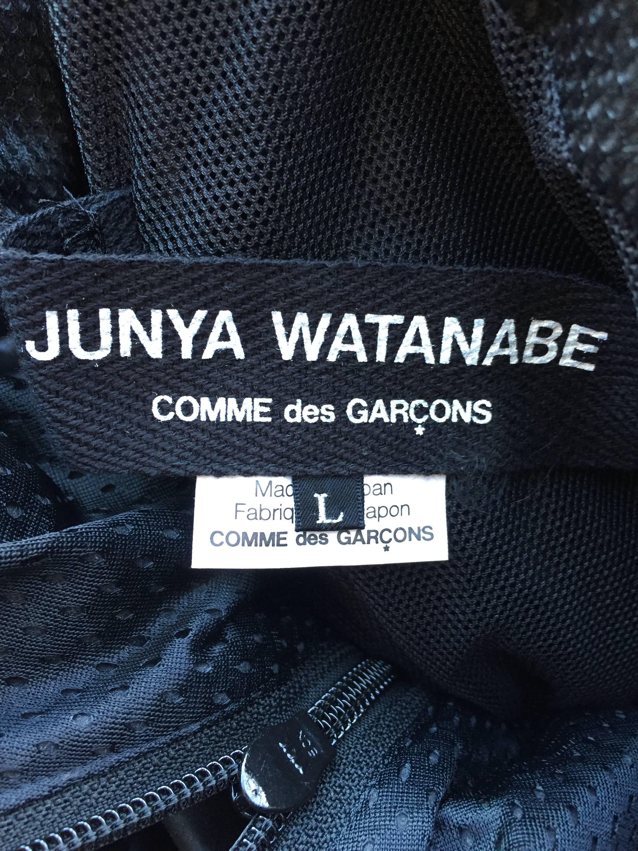 Junya Watanabe Comme des Garcons Black ' Fetish ' Zippers Flying Saucer Jacket 5