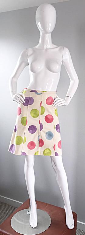 Vintage Moschino Cheap and Chic Size 6 Ivory Polka Dot 1990s