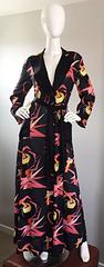 Agent Provocateur Black Japanese Style Dressing Gown Dress Silk Kimono Robe