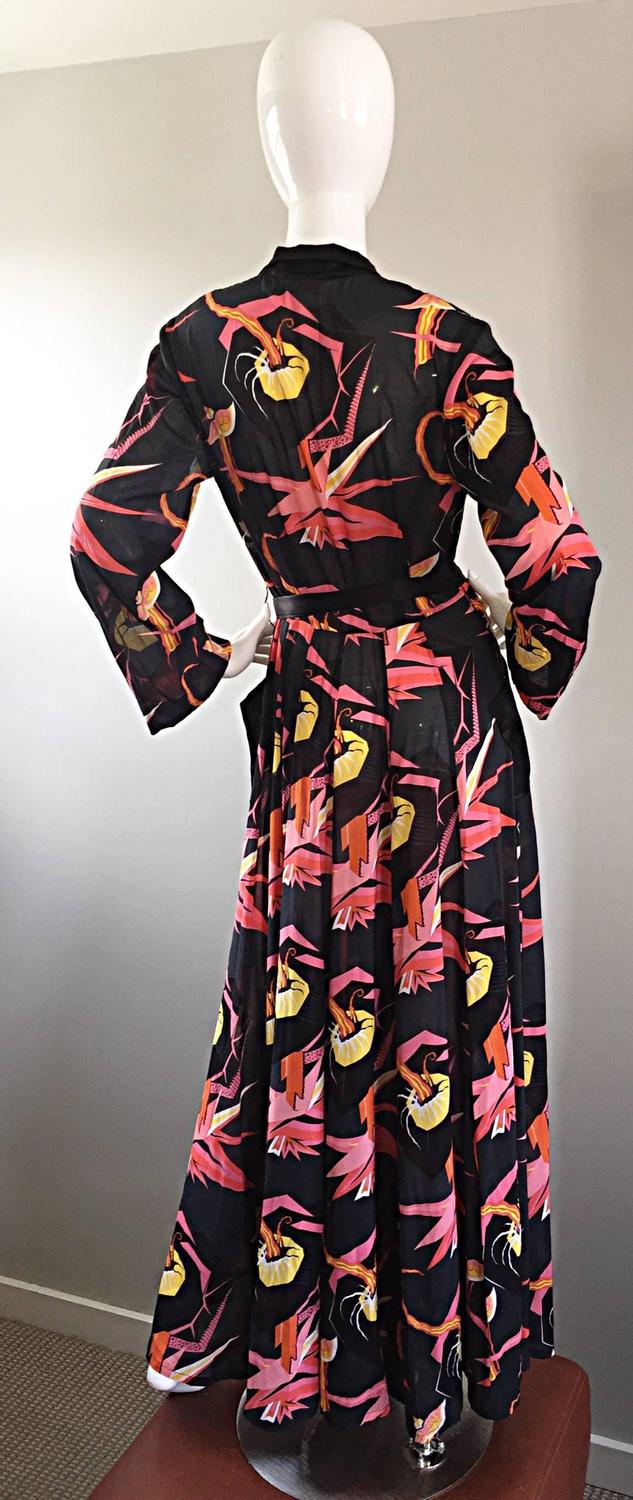Agent Provocateur Black Japanese Style Dressing Gown Dress Silk Kimono ...