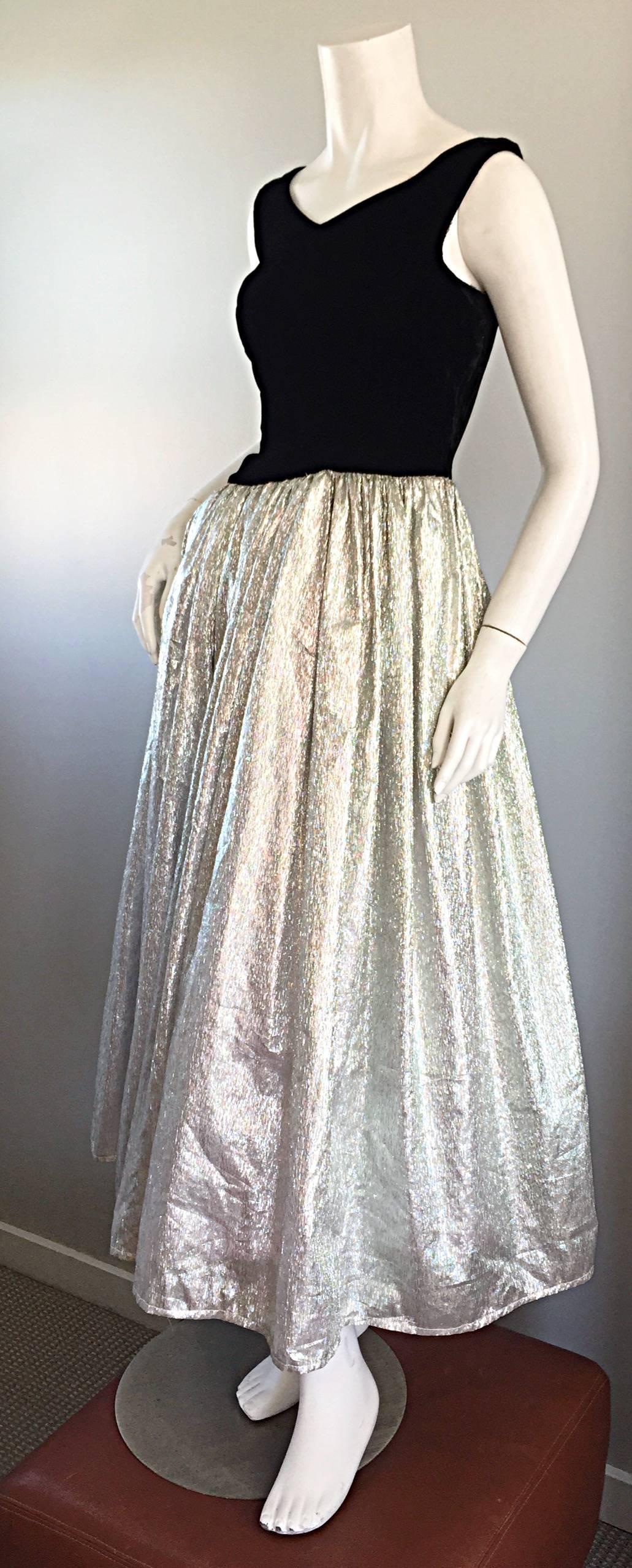 iridescent metallic dress