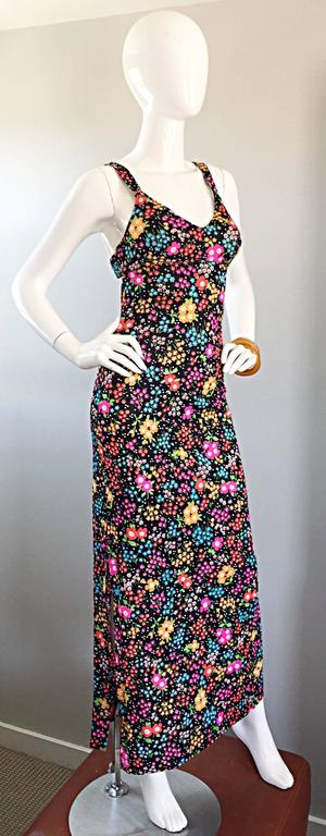 Superb 1970s Jack Hartley Sexy Cut Out Vintage Colorful Flower Print ...