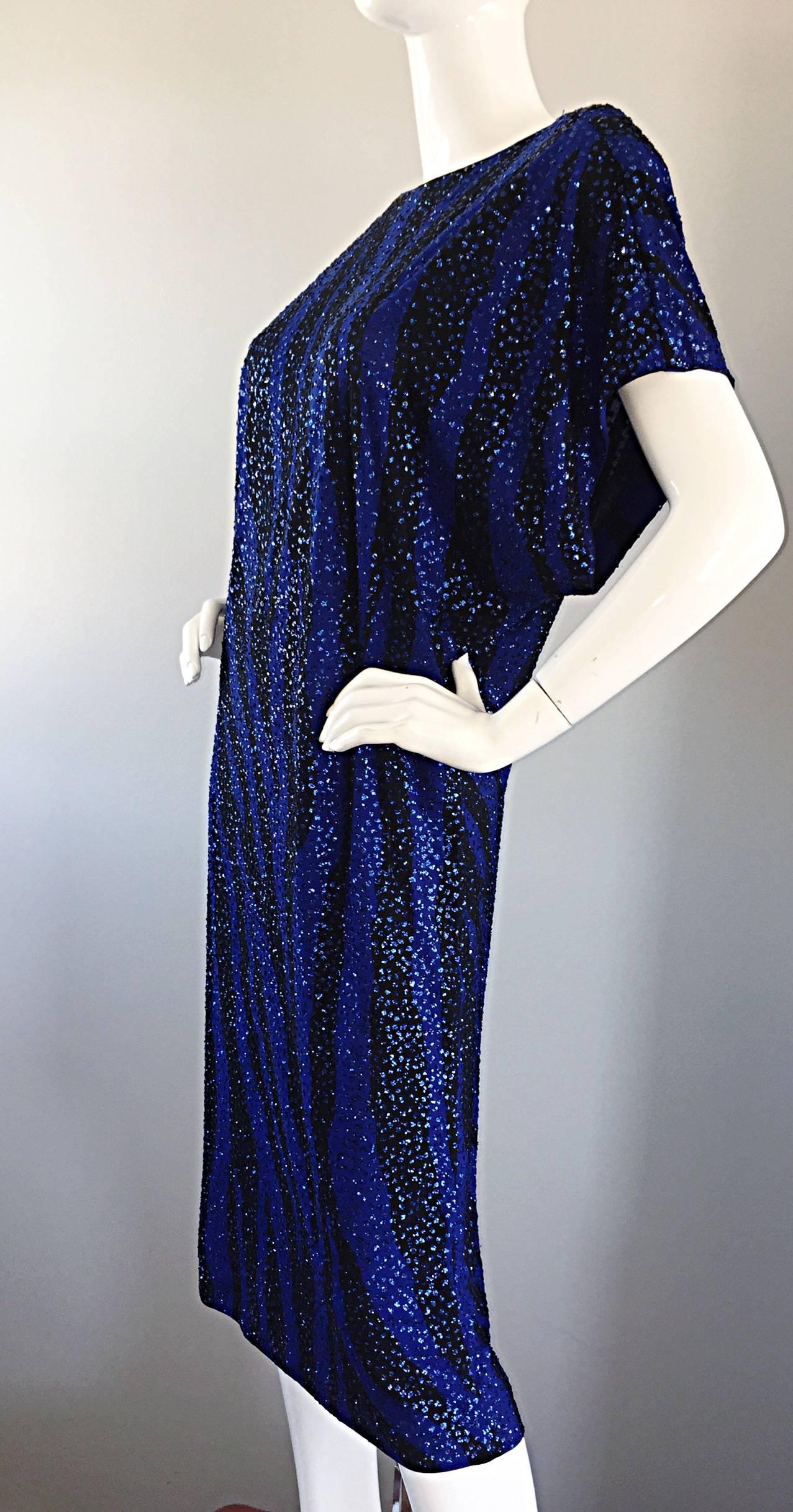 blue zebra print dress