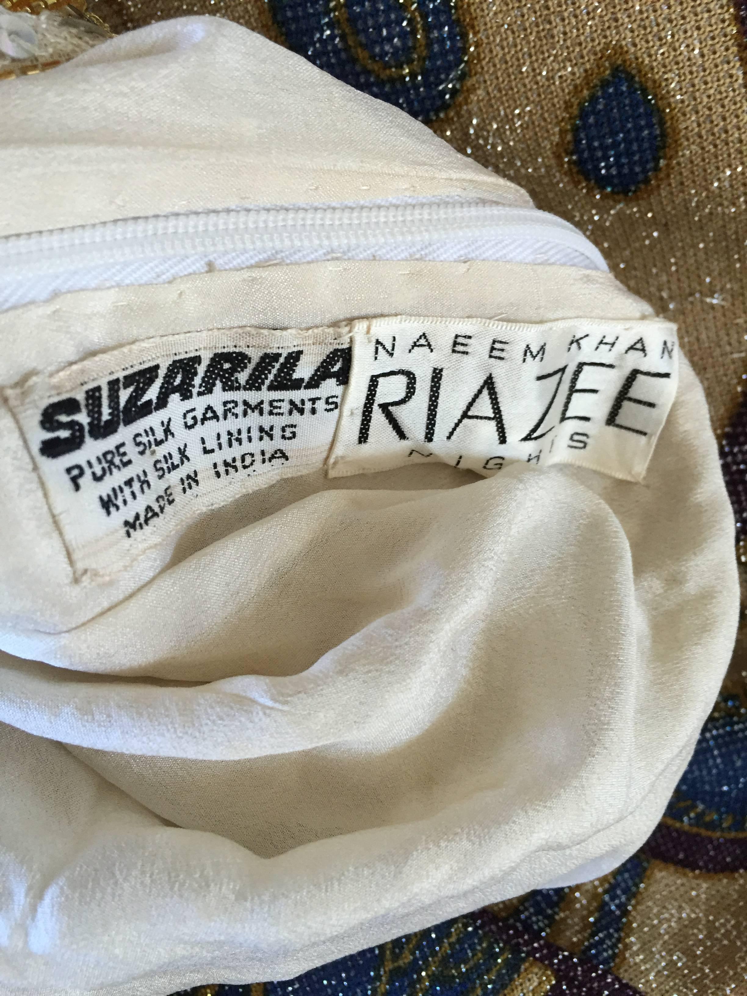 Naeem Khan Riazee - Robe moulante moulante vintage à sequins et perles, dos ouvert, taille 8 en vente 5