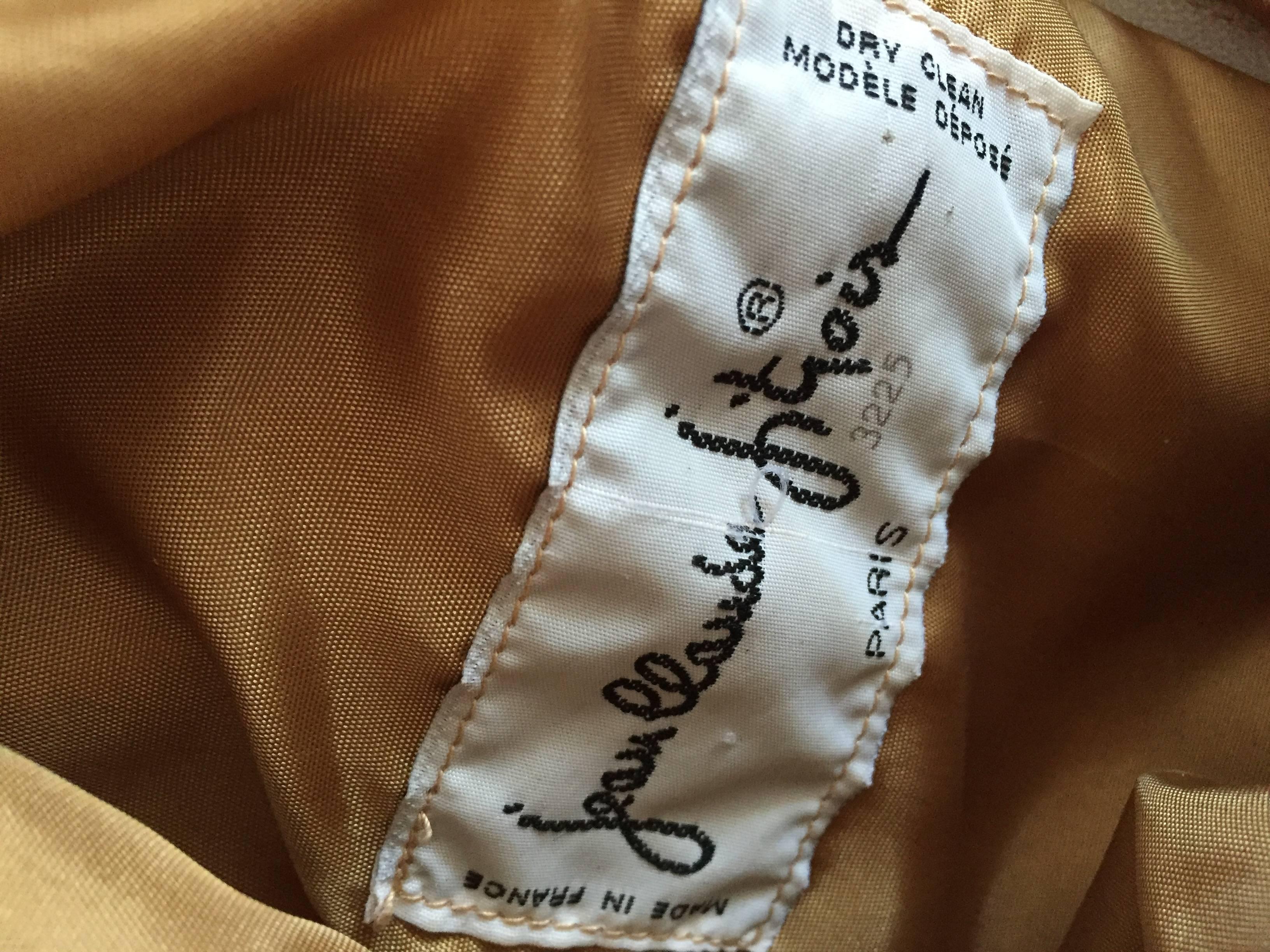 Vintage Jean Claude Jitrois Couture Numbered 1990s Leather Suede Tunic Top 5