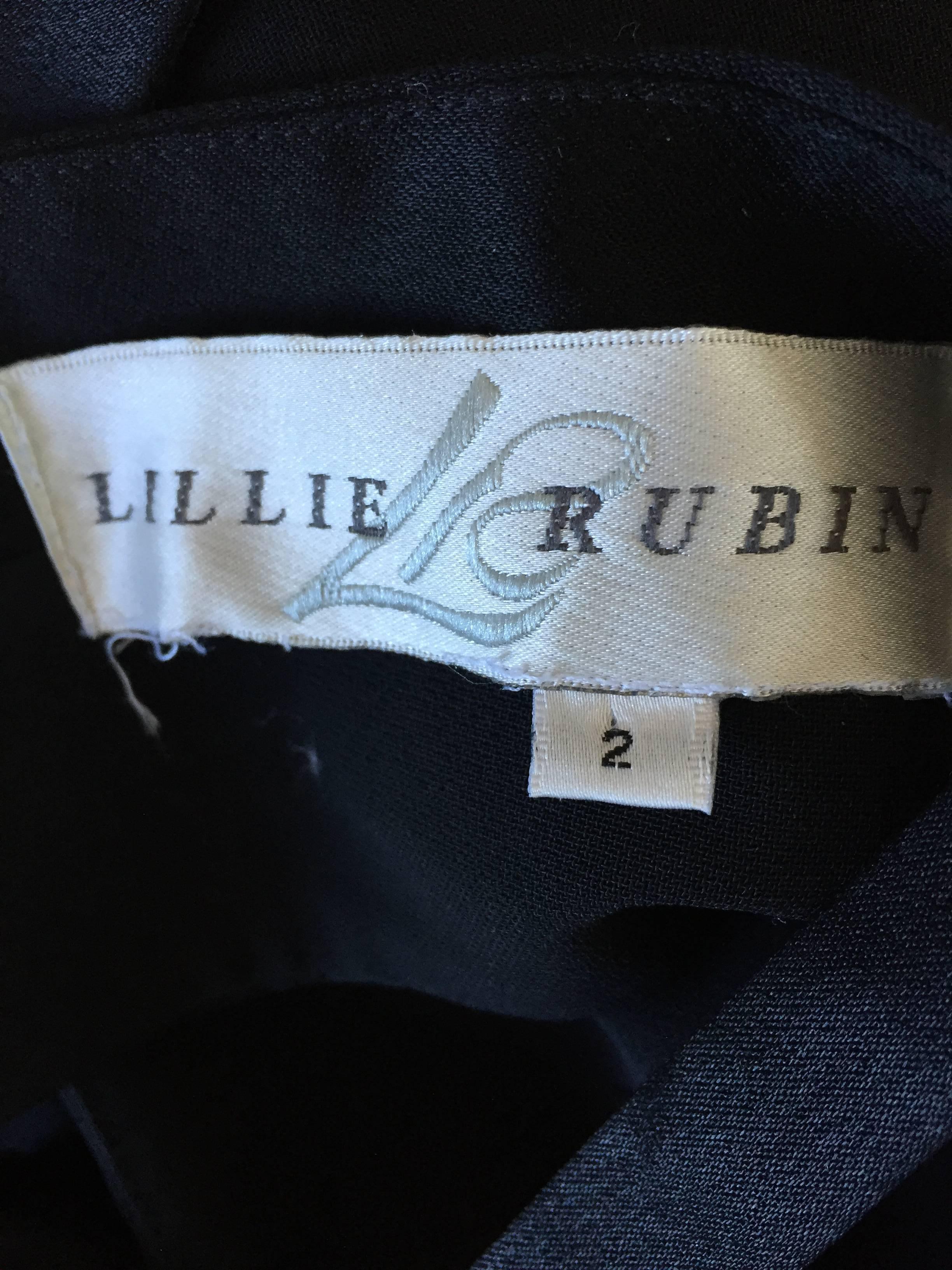 Vintage Lillie Rubin Sexy Black Cut - Out Bodycon 1990s 90s Sz 2 /4 Dres / Gown 6