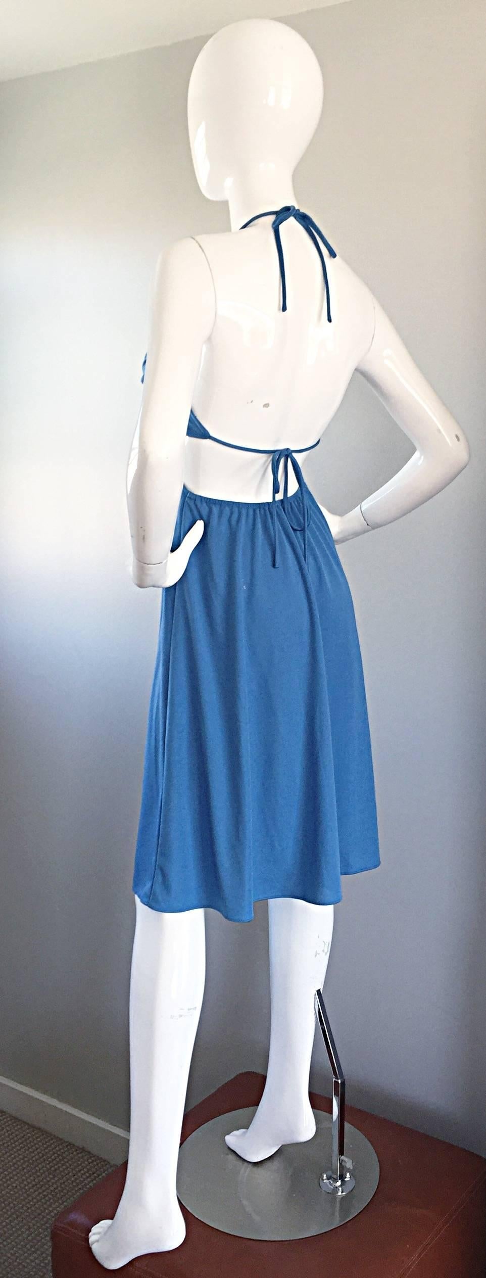 vintage 70s halter dress