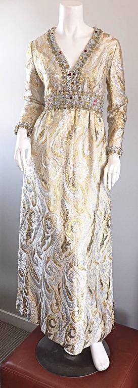 Gorgeous 1960s Vintage British Hong Kong Gold and Silver Silk Beaded ...