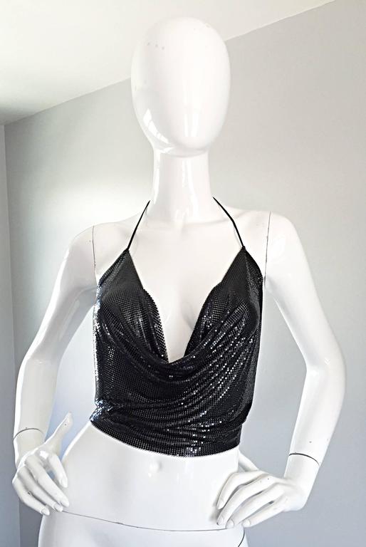 metal chain halter top