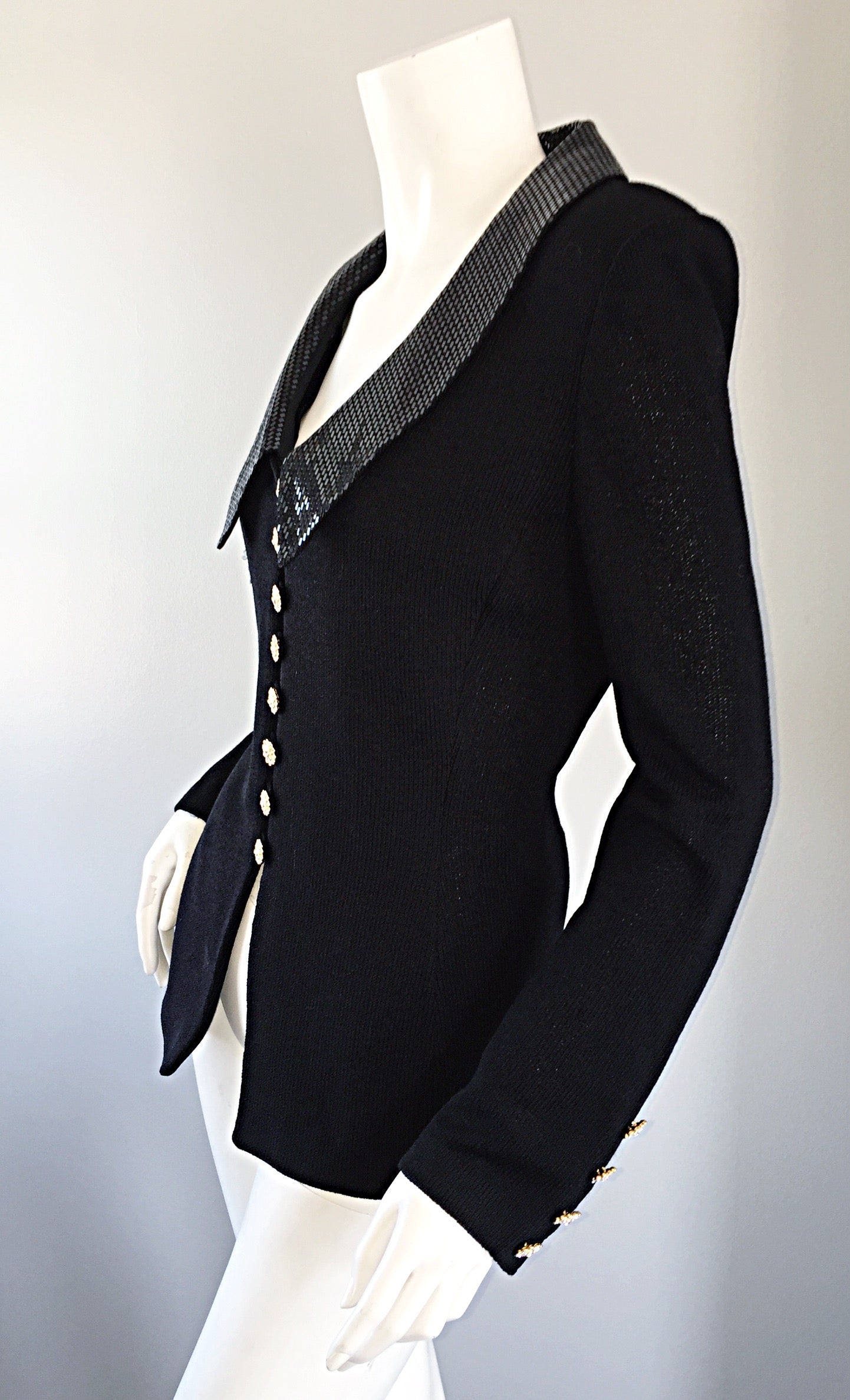 VINTAGE St John Black Evening Knit 