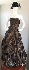 Amazing Vintage Patricia Rhodes 3 Piece Bustle Paisley Victorian Gown Ensemble