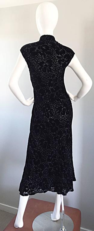 Important Vintage Donna Karan Chinese Inspired Black Silk Cut Out ...