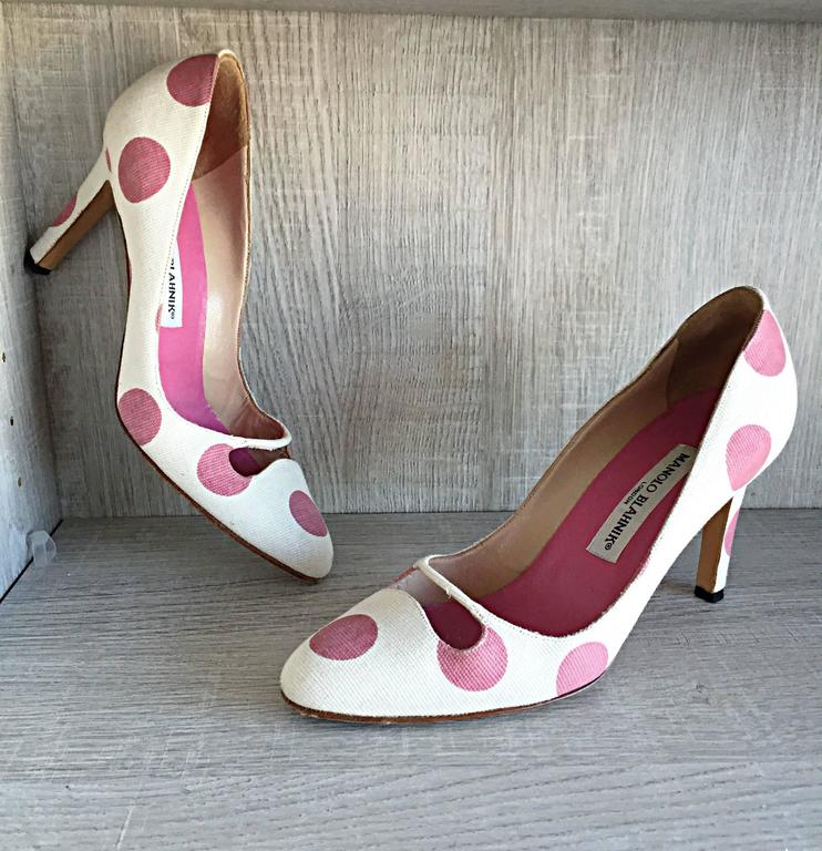 manolo blahnik polka dot
