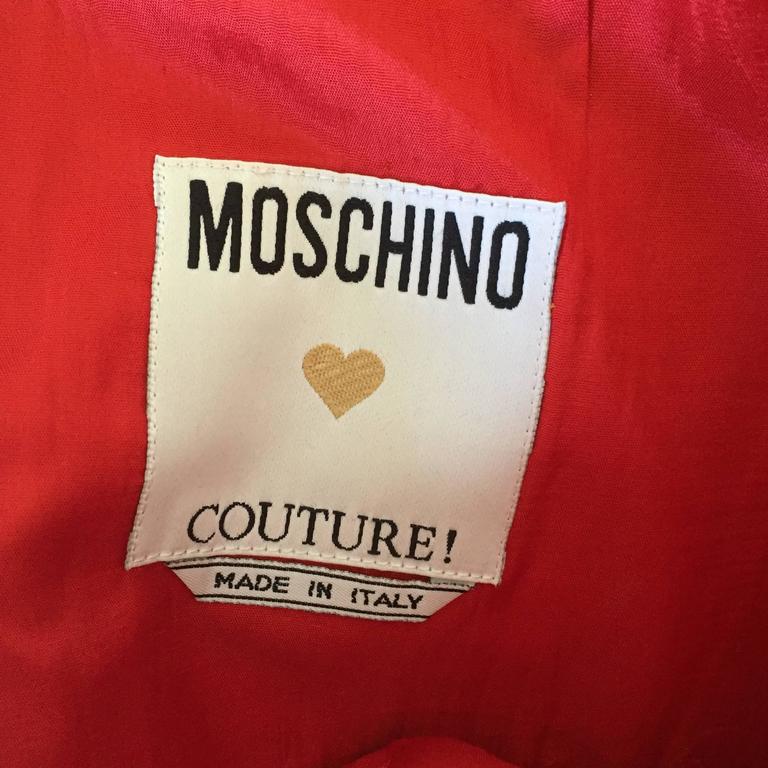 Rare Vintage Moschino Couture Red ' Heart ' Bustier Top w/ Rhinestone ...