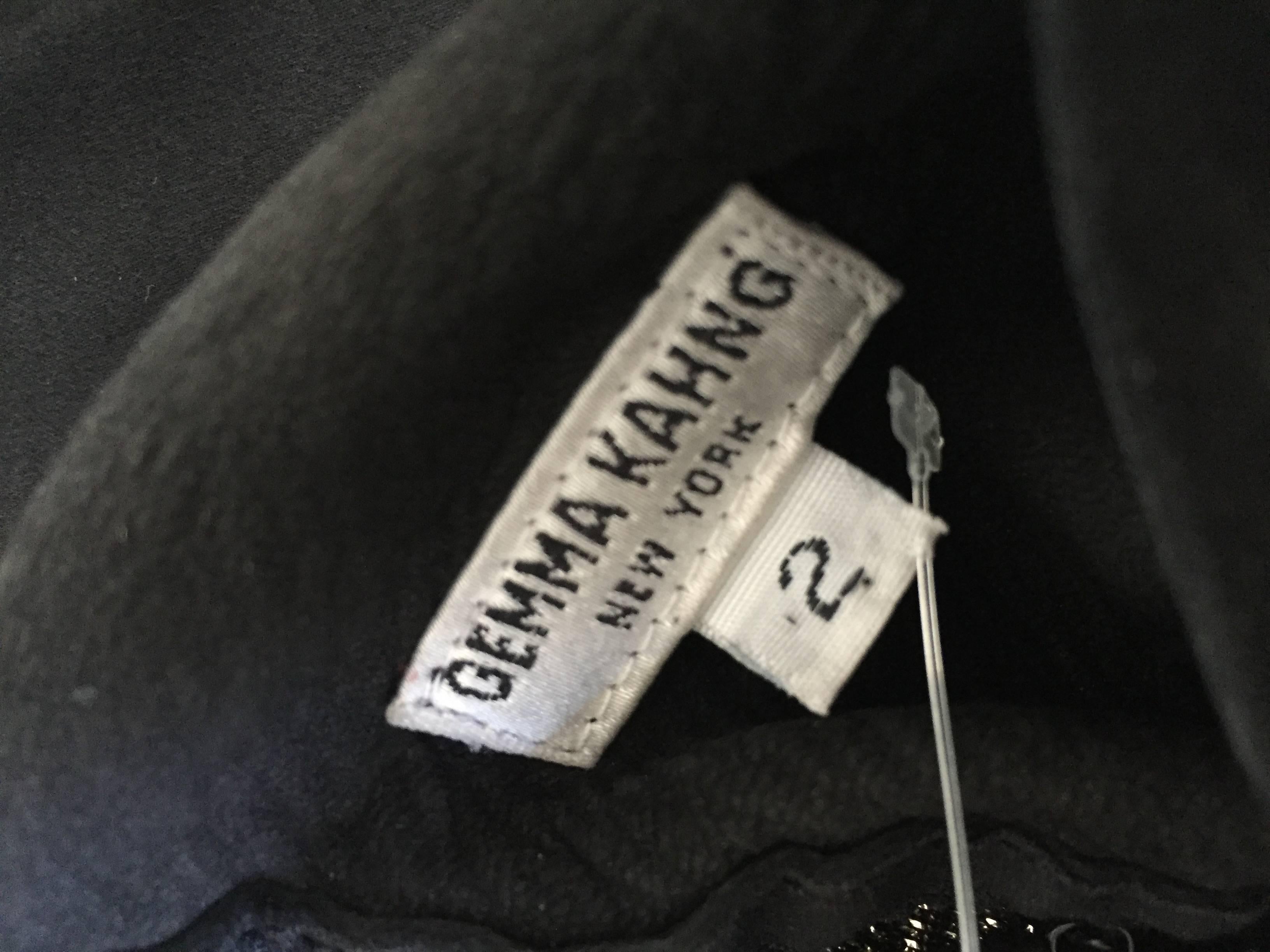 Gemma Kahng Vintage 1990s Black Suede Leather 90s Cropped Halter Top Shirt For Sale 5